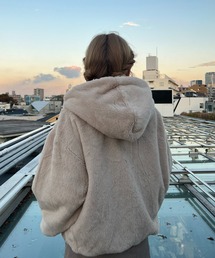 AS KNOW AS plus | ☆ファーボリュームフードブルゾン　【2023AWアイテム】(ブルゾン)