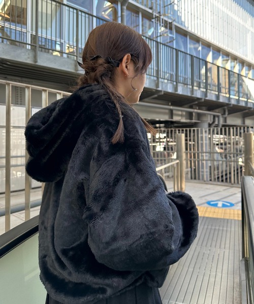 【美品！】Drawer ドゥロワー　アストラカンファーブルゾン　ブラック 美品！】Drawer ドゥロワー アストラカンファーブルゾン ブラック