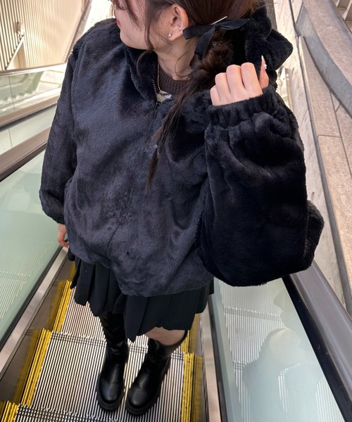 セール】☆ファーボリュームフードブルゾン（ブルゾン）｜AS KNOW AS