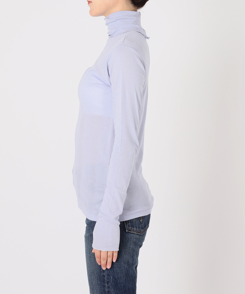 Charles Chaton（シャルルシャトン）の「【Robert P.Miller/ロバート・ピー・ミラー】sheer prib turtle L/S tee（Tシャツ/カットソー・レディース・ホワイト/ピンク/サックスブルー・FREE）」の4枚目の写真