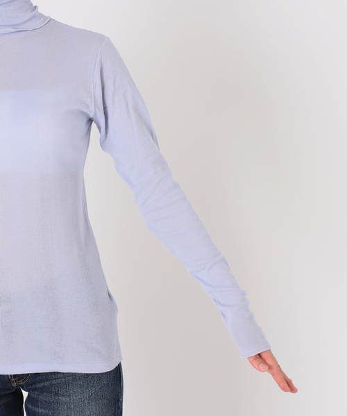 Charles Chaton（シャルルシャトン）の「【Robert P.Miller/ロバート・ピー・ミラー】sheer prib turtle L/S tee（Tシャツ/カットソー・レディース・ホワイト/ピンク/サックスブルー・FREE）」の8枚目の写真