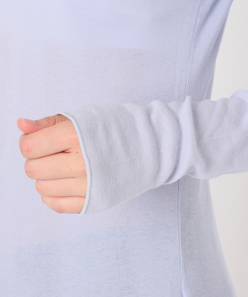 Charles Chaton（シャルルシャトン）の「【Robert P.Miller/ロバート・ピー・ミラー】sheer prib turtle L/S tee（Tシャツ/カットソー・レディース・ホワイト/ピンク/サックスブルー・FREE）」の9枚目の写真