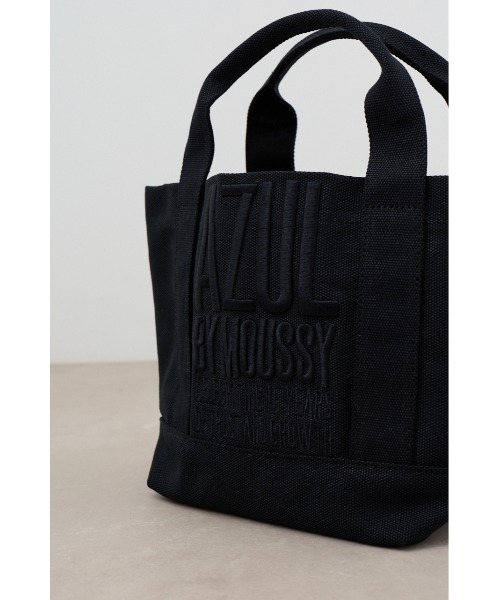 AZUL by moussy(アズールバイマウジー)の「15TH キャンバスミニトートバッグ(ショルダーバッグ・メンズ・オフホワイト/ブラック・FREE)」の8枚目の写真