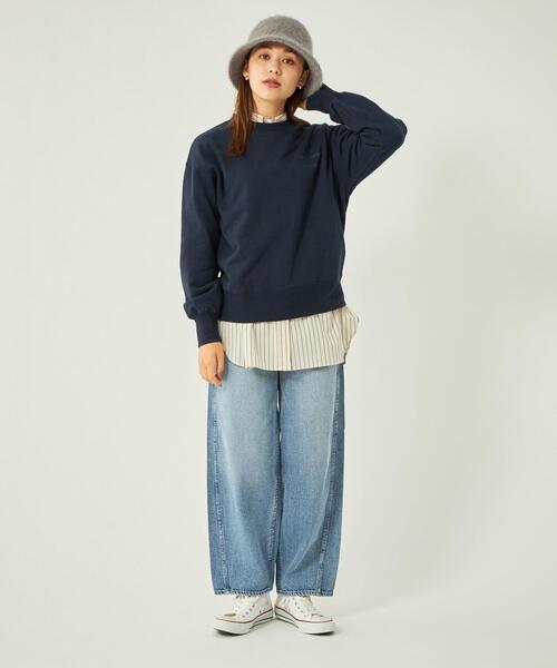 Goodwear(Since1983)（グッドウェア）の「【別注】＜Goodwear＞ロングスリーブ ロゴ スウェット プルオーバー（スウェット・レディース・ネイビー/ダークグレー/グレー・FREE）」の15枚目の写真