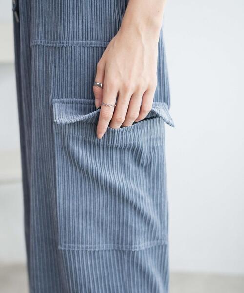 WEGO(ウィゴー)の「WEGO/コーデュロイイージーカーゴパンツ(カーゴパンツ・レディース・アイボリー/サックスブルー・FREE)」の9枚目の写真
