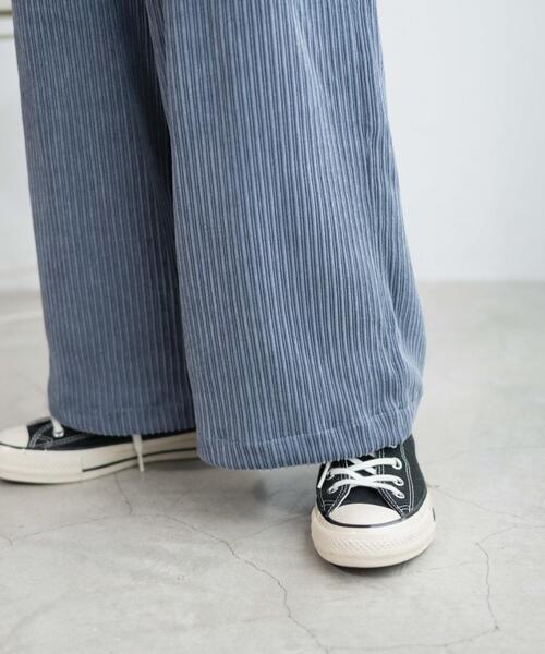 WEGO(ウィゴー)の「WEGO/コーデュロイイージーカーゴパンツ(カーゴパンツ・レディース・アイボリー/サックスブルー・FREE)」の11枚目の写真