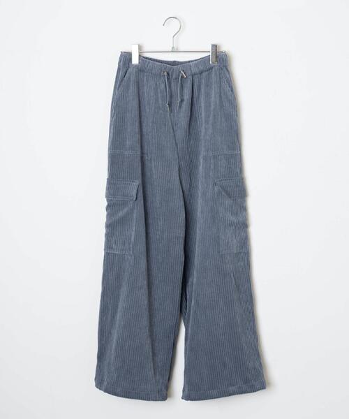 WEGO(ウィゴー)の「WEGO/コーデュロイイージーカーゴパンツ(カーゴパンツ・レディース・アイボリー/サックスブルー・FREE)」の21枚目の写真