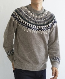 モール求心柄ニット