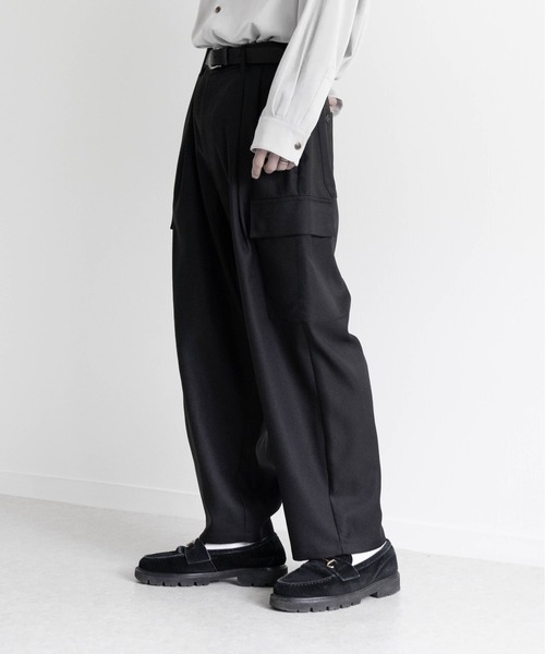 EDDEN ELLEN(エデンエレン)の「【EDDEN ELLEN】メランジTRカーゴスラックス(カーゴパンツ・メンズ・グレー/ブラック/ブラウン・SMALL/MEDIUM/LARGE)」の4枚目の写真