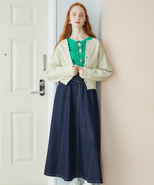 ELLEgirl（エルガール）の「2wayバックオープンロンT【ELLEgirl/エル ガール】（Tシャツ/カットソー・レディース・ブルー/ブラック/グリーン/オレンジ・FREE）」の22枚目の写真