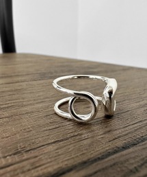 【LVEU.】ピンデザインリング / アクセサリー リング 指輪 ピン 安全ピン フリーサイズ シルバー