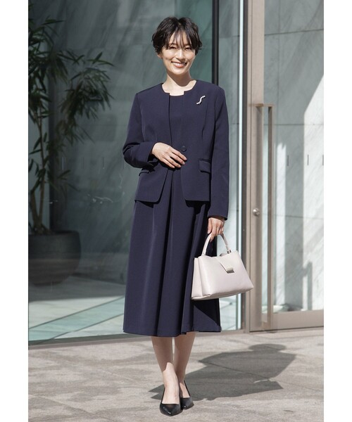 OPAQUE.CLIP（オペークドットクリップ）の「◆【通勤・セレモニー対応/2WAY】ミドルワンハンドルバッグ（ショルダーバッグ・レディース・ベージュ/ブラック/グレー・00）」の8枚目の写真