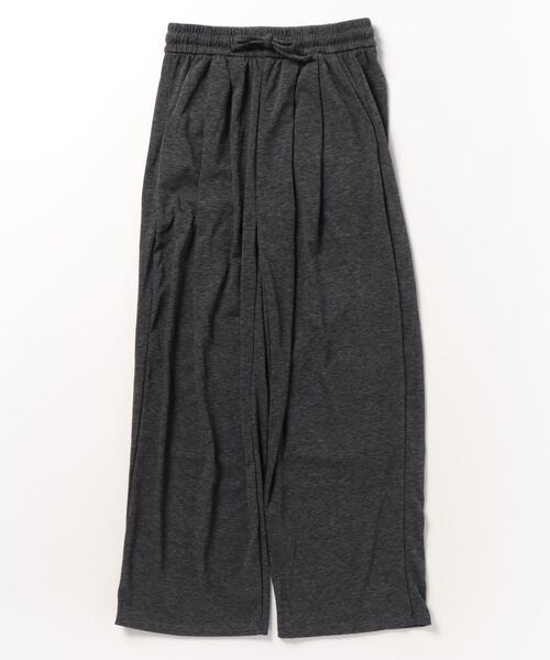 FREE STYLISTS（フリー スタイリスト）の「暖かい起毛素材ワイドパンツ（スウェットパンツ・レディース・グレー/チャコールグレー/ベージュ/ブラック・FREE）」の8枚目の写真