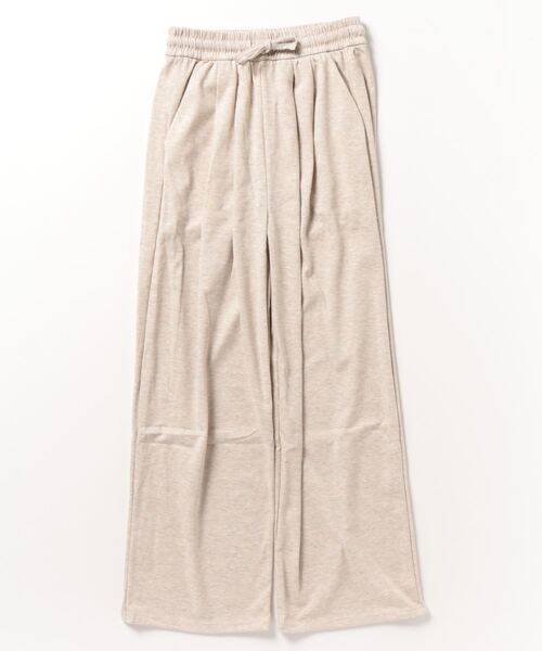 FREE STYLISTS（フリー スタイリスト）の「暖かい起毛素材ワイドパンツ（スウェットパンツ・レディース・グレー/チャコールグレー/ベージュ/ブラック・FREE）」の6枚目の写真