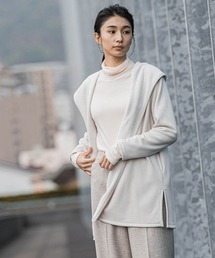 【WEB限定】ふんわり肌触り裏ボア・フード付きカットソーコート≪洗濯機で洗える≫
