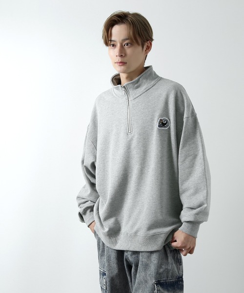 セール】【SIDEWAY STANCE】ワンポイント ワッペン スウェット ハーフ