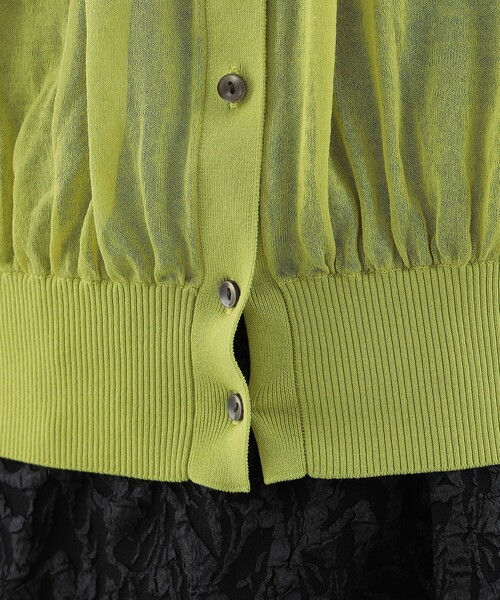 Ray BEAMS(レイビームス)の「Ray BEAMS / シアー ギャザー クルーネック カーディガン(カーディガン/ボレロ・レディース・グリーン系その他2/ブラック/サックスブルー・ONE SIZE)」の17枚目の写真