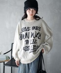 WEGO(ウィゴー)のWEGO/【24年春夏新作】ハンドライティングジャガードニット