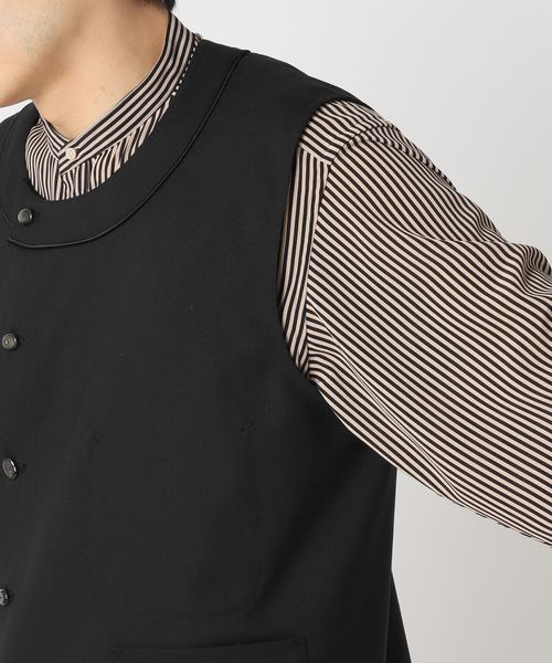 EDIFICE(エディフィス)の「【rue de seine / リュ ドゥ セーヌ】フレンチワークベスト(ベスト・メンズ・ベージュ/ブラック・40/38/36)」の17枚目の写真