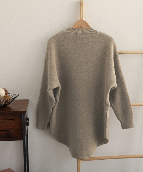 Miniministore(ミニミニストア)の「ニット ラウンドヘムニットトップス 秋冬(ニット/セーター・レディース・ライトブラウン/ブラック/ライトピンク/アイボリー/ワインレッド・フリー)」の20枚目の写真