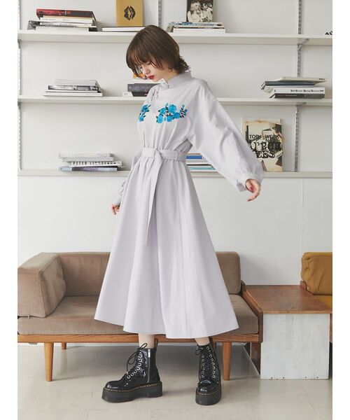 jouetie（ジュエティ）の「フラワーチャイナワンピース（ワンピース・レディース・ブラック/グレー/ピンク・MEDIUM）」の12枚目の写真