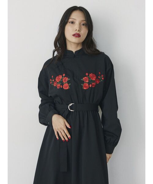 jouetie（ジュエティ）の「フラワーチャイナワンピース（ワンピース・レディース・ブラック/グレー/ピンク・MEDIUM）」の21枚目の写真