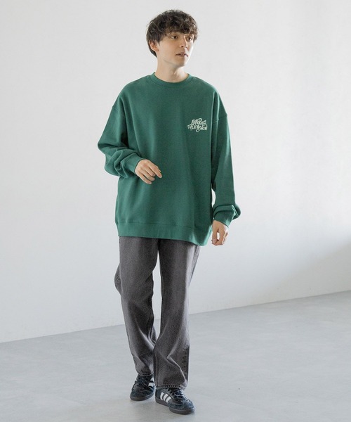 RAGEBLUE（レイジブルー）の「ルーズフィット/フラワー刺繍ワイドストレートデニムパンツ（デニムパンツ・メンズ・グレー/ブルー・SMALL/MEDIUM/LARGE）」の15枚目の写真