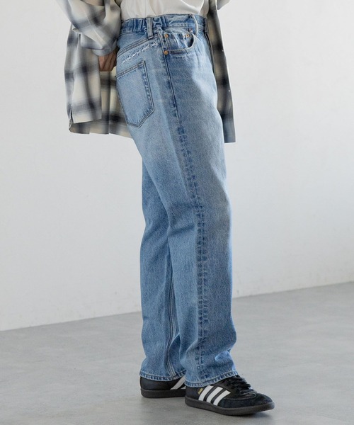 RAGEBLUE（レイジブルー）の「ルーズフィット/フラワー刺繍ワイド