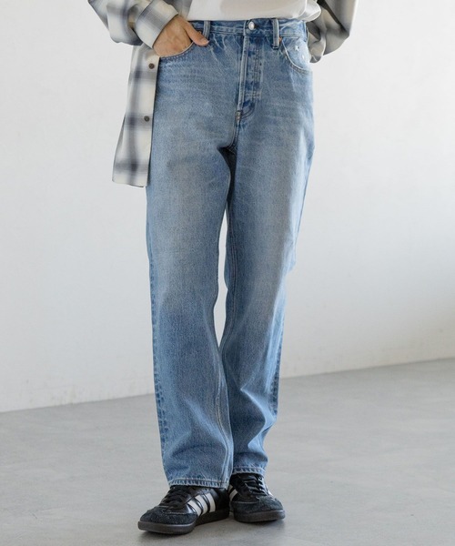 RAGEBLUE（レイジブルー）の「ルーズフィット/フラワー刺繍ワイドストレートデニムパンツ（デニムパンツ・メンズ・グレー/ブルー・SMALL/MEDIUM/LARGE）」の11枚目の写真