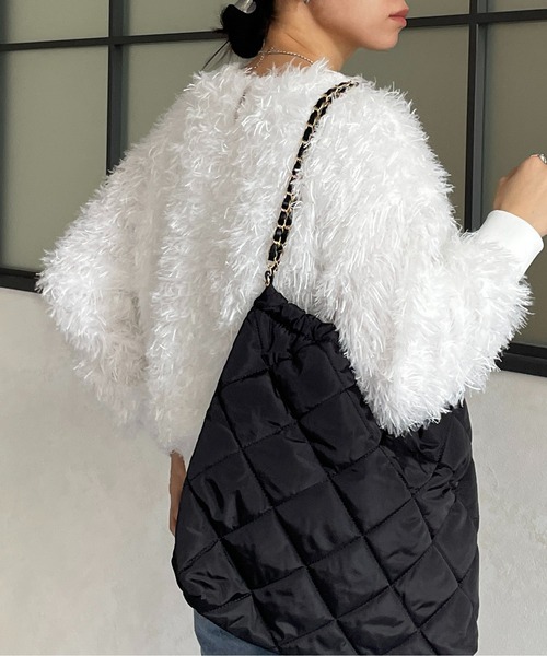 Thevon（ゼボン）の「カットジャガードフリンジプルオーバー（Tシャツ/カットソー・レディース・オリーブ/ライトベージュ/グレー/オフホワイト・FREE）」の9枚目の写真