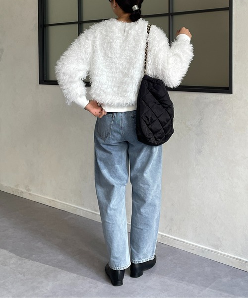 Thevon（ゼボン）の「カットジャガードフリンジプルオーバー（Tシャツ/カットソー・レディース・オリーブ/ライトベージュ/グレー/オフホワイト・FREE）」の12枚目の写真