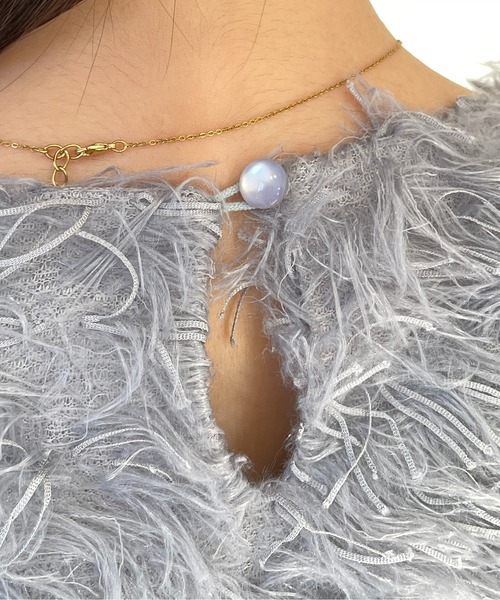 Thevon（ゼボン）の「カットジャガードフリンジプルオーバー（Tシャツ/カットソー・レディース・オリーブ/ライトベージュ/グレー/オフホワイト・FREE）」の22枚目の写真