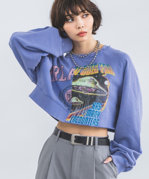 PAGEBOY（ページボーイ）の「リメイクライクショートスウェット