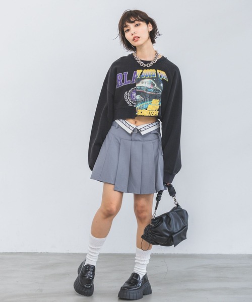 PAGEBOY（ページボーイ）の「リメイクライクショートスウェット