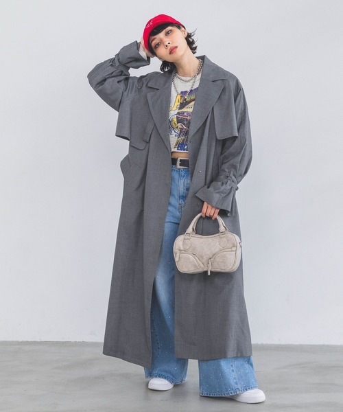 新品　リメイクライクスウェット　韓国ファッション　ネイビー　リメイクフウ FREAK'S STORE トレーナー スウェット 「新色追加」リメイク風