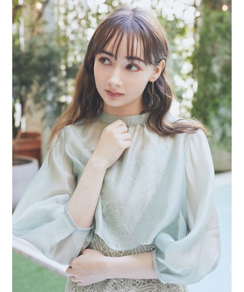earth music&ecology（アースミュージックアンドエコロジー）の「SET2点　シアーブラウス+レースキャミワンピース（ドレス・レディース・ミント/ラベンダー・S/M）」の14枚目の写真
