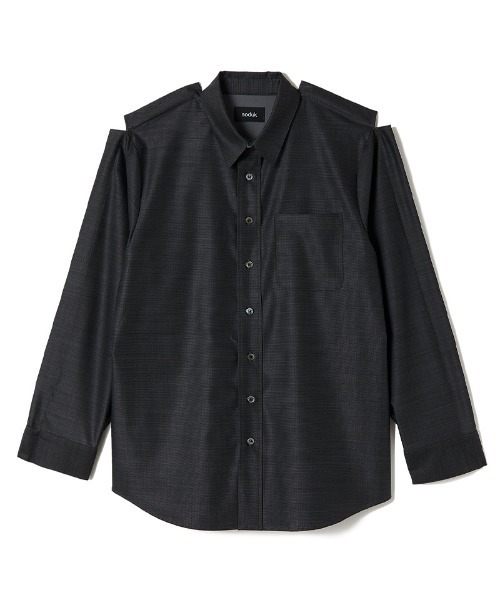 soduk（スドーク）の「stitching shirt（シャツ/ブラウス・レディース・チャコール・ONE SIZE）」の7枚目の写真