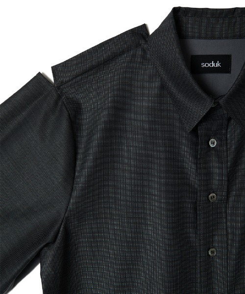 soduk（スドーク）の「stitching shirt（シャツ/ブラウス・レディース・チャコール・ONE SIZE）」の9枚目の写真