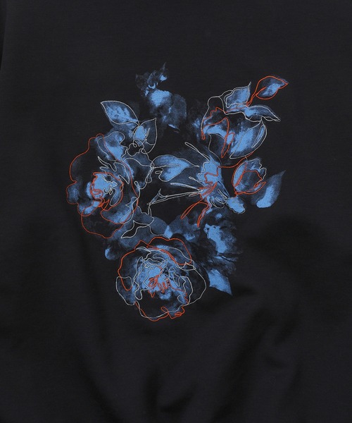 JUNRED(ジュンレッド)の「フラワーレイヤードワイドプルオーバー(Tシャツ/カットソー・メンズ・ホワイト/ブラック・L/M/S)」の9枚目の写真