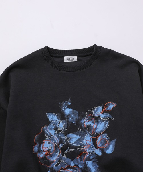 JUNRED(ジュンレッド)の「フラワーレイヤードワイドプルオーバー(Tシャツ/カットソー・メンズ・ホワイト/ブラック・L/M/S)」の15枚目の写真