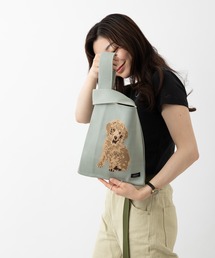 ニットトートバッグ 大きめマルシェサイズ 猫や犬デザイン