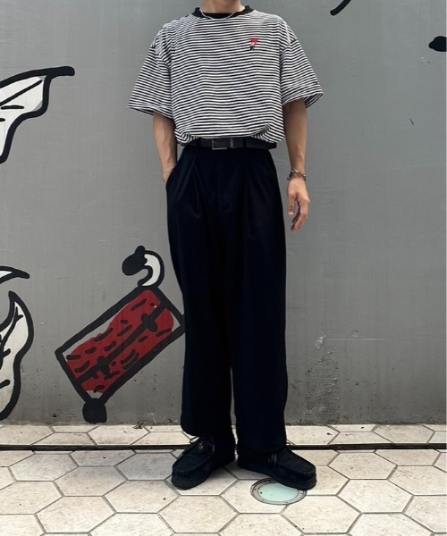 STRAY SHEEP(ストレイシープ)の「【STRAY SHEEP/ストレイシープ】ボーダーTシャツ/半袖Tシャツ(Tシャツ/カットソー・レディース・ブラック/グレー・MEDIUM/LARGE)」の17枚目の写真