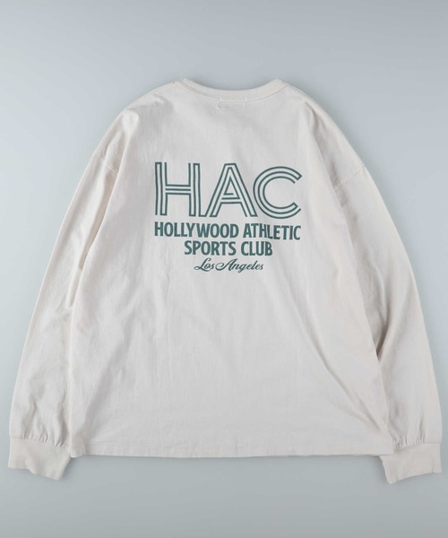 Right-on（ライトオン）の「【Hollywood athletic co】バックプリントロングTシャツ（Tシャツ/カットソー・メンズ・ホワイト/グリーン・XL/L/M）」の9枚目の写真