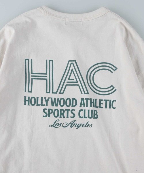 Right-on（ライトオン）の「【Hollywood athletic co】バックプリントロングTシャツ（Tシャツ/カットソー・メンズ・ホワイト/グリーン・XL/L/M）」の6枚目の写真