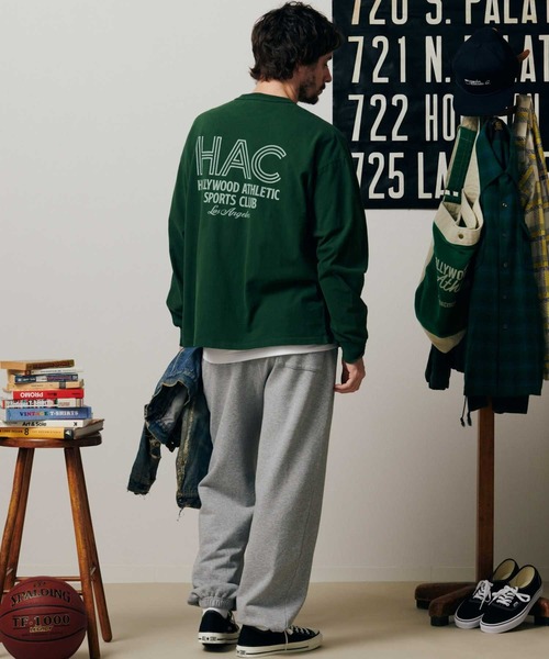Right-on（ライトオン）の「【Hollywood athletic co】バックプリントロングTシャツ（Tシャツ/カットソー・メンズ・ホワイト/グリーン・XL/L/M）」の11枚目の写真