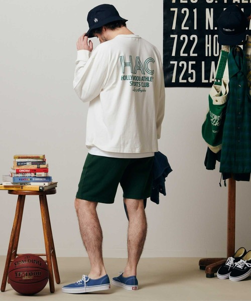 Right-on（ライトオン）の「【Hollywood athletic co】バックプリントロングTシャツ（Tシャツ/カットソー・メンズ・ホワイト/グリーン・XL/L/M）」の13枚目の写真