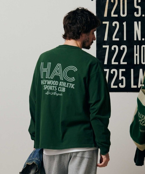 Right-on（ライトオン）の「【Hollywood athletic co】バックプリントロングTシャツ（Tシャツ/カットソー・メンズ・ホワイト/グリーン・XL/L/M）」の22枚目の写真