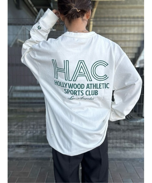 Right-on（ライトオン）の「【Hollywood athletic co】バックプリントロングTシャツ（Tシャツ/カットソー・メンズ・ホワイト/グリーン・XL/L/M）」の16枚目の写真
