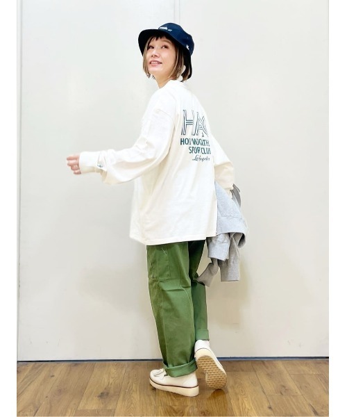Right-on（ライトオン）の「【Hollywood athletic co】バックプリントロングTシャツ（Tシャツ/カットソー・メンズ・ホワイト/グリーン・XL/L/M）」の20枚目の写真