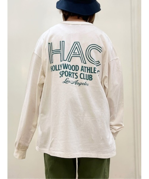 Right-on（ライトオン）の「【Hollywood athletic co】バックプリントロングTシャツ（Tシャツ/カットソー・メンズ・ホワイト/グリーン・XL/L/M）」の21枚目の写真